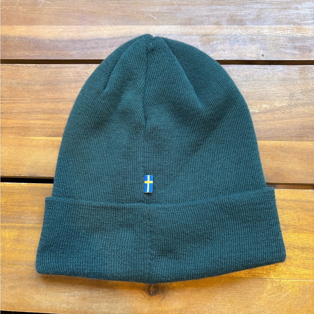Forrest green Fjallraven Beanie Hat Unisex One Size - Picture 3 of 4
